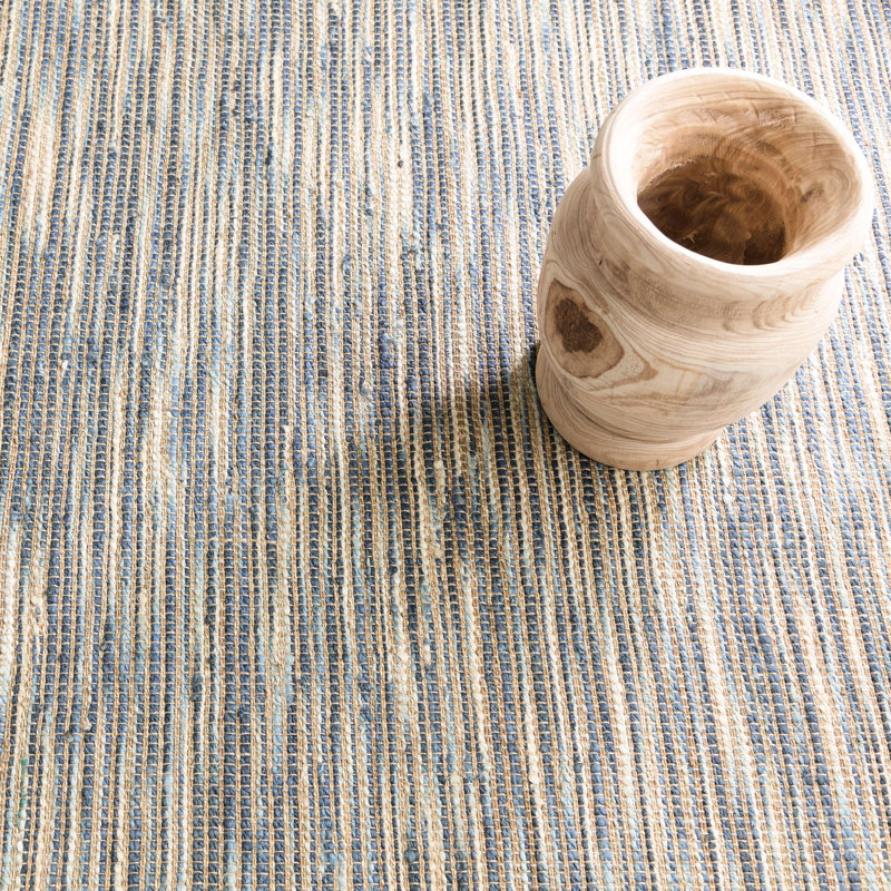 Dash and Albert Rugs Tenali Handmade Flatweave Jute/Sisal Blue/Black